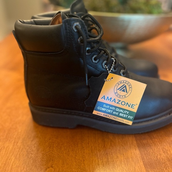 Amazone Leather Work Boots Ladies Size 9.5 NWT Durable Oil/Slip Resistant Comfor - Picture 11 of 12